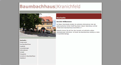 Desktop Screenshot of baumbachhaus-kranichfeld.de