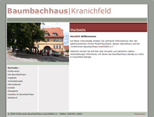 Tablet Screenshot of baumbachhaus-kranichfeld.de